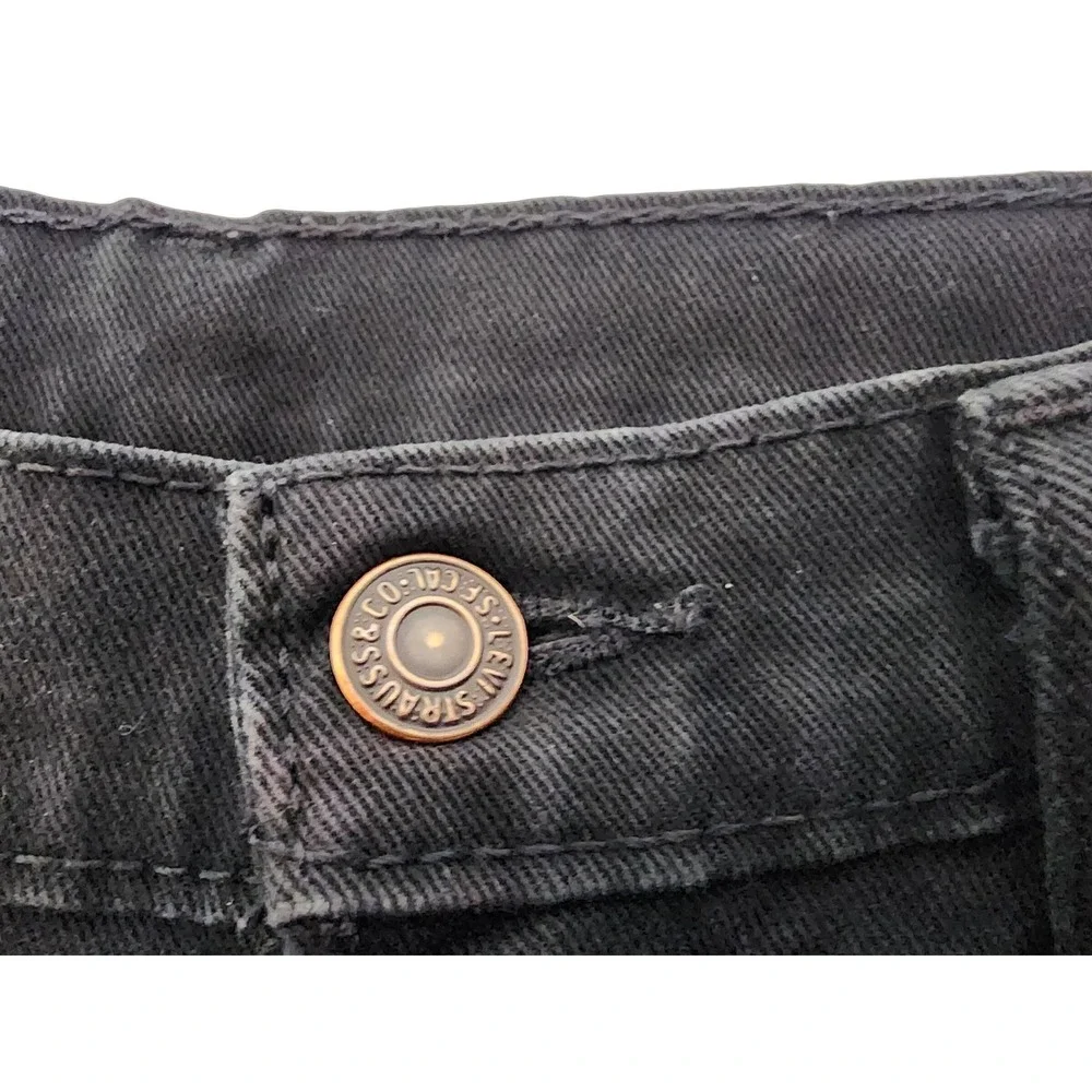 Levi Strauss‎ 513 Mens Black Denim Jeans W31 L30 Straight Fit